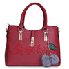 Guapabien 3pcs Women Handbag PU Leather Shoulder Bag