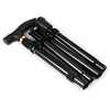 Adjustable Aluminum Metal Walking Stick Folding Collapsible Travel Cane with Non-slip Rubber Base