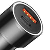 Baseus Small Screw Type-C PD + USB QC3.0 Quick Car Charger