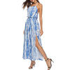 Tie Dyed Printed Backless Maxi Dress