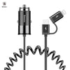 Baseus Enjoy Together 2-in-1 Car Charger 4.8A for Type-C / 8 Pin Devices