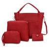 4pcs Women PU Leather Handbag Shoulder Crossbody Bag Wristlet Card Holder