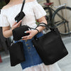 4pcs Women PU Leather Handbag Shoulder Crossbody Bag Wristlet Card Holder