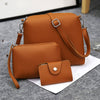 4pcs Women PU Leather Handbag Shoulder Crossbody Bag Wristlet Card Holder