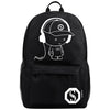Anime Cartoon Luminous Backpack with USB Charging Port and Lock &Pencil Case