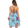 Low Back Printed Summer Dress