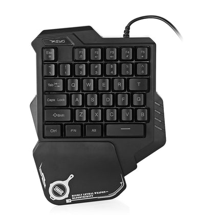 G30 Wired Gaming Keypad with LED Backlight 35 Keys One-handed Membrane Keyboard