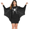 Spider Print Long Sleeve Halloween Costume Dress