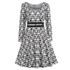 Halloween Skull Print A Line Dress