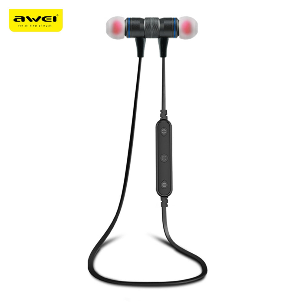 Awei B922BL Magnet Attraction Wireless Bluetooth 4.2 Stereo Sports Headphones