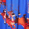 Christmas Elk Print Long Sleeve Swing Dress