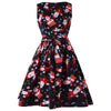 Christmas Santa Print A Line Dress