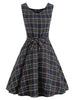 Vintage Tartan Mid Swing Dress