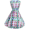 Flower Print Sleeveless Vintage Dress