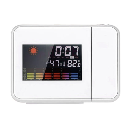 LED Electronic Weather Forecast Projection Alarm Clock