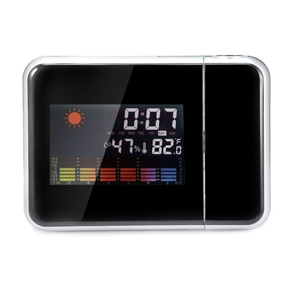 LED Electronic Weather Forecast Projection Alarm Clock