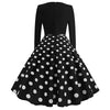 Vintage Long Sleeve Polka Dot Pin Up Dress