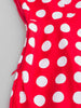 Polka Dot Print Long Sleeve A Line Dress