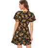 Floral Ruffled Mini A Line Dress