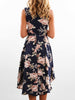 Wrap Floral Print High Low Hem Dress