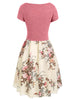 Spaghetti Strap Dress Two-piece Floral Print