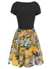 Spaghetti Strap Dress Two-piece Floral Print