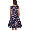 Lace Panel Floral Print A Line Dress