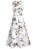Wrap Floral Print High Low Hem Dress