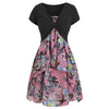 Spaghetti Strap Dress Two-piece Floral Print
