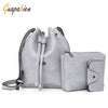 Guapabien 3pcs Women Crossbody Bag Handbag Card Pocket PU Leather