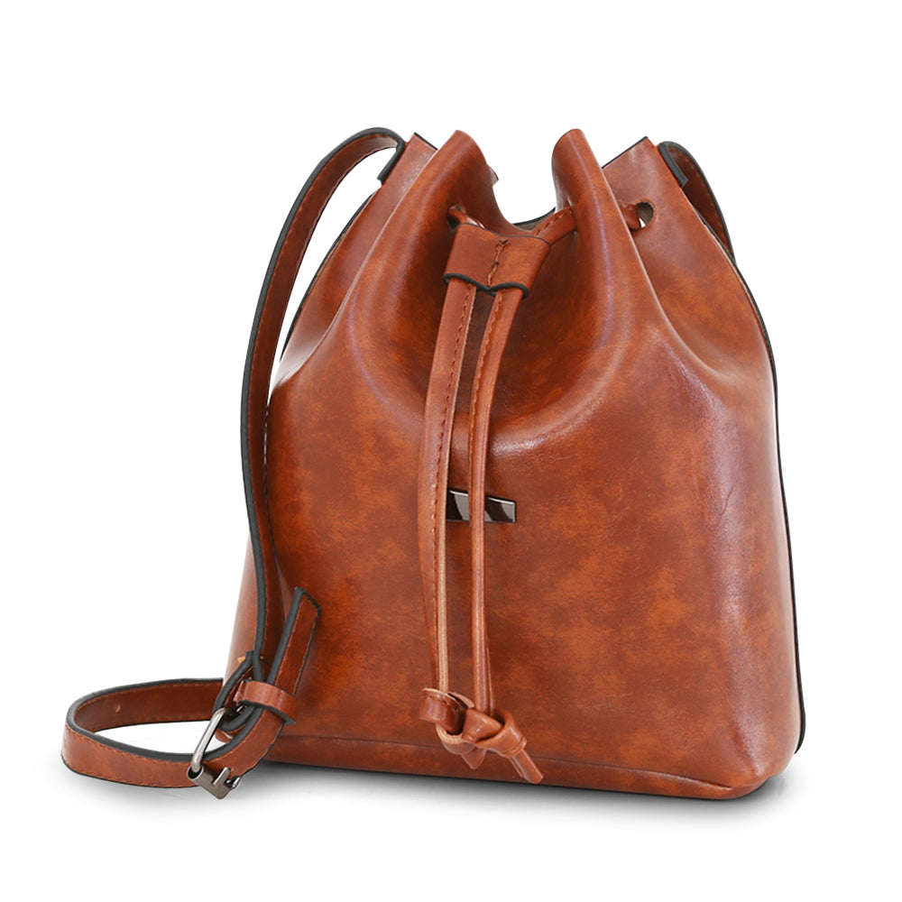 Guapabien 3pcs Women Crossbody Bag Handbag Card Pocket PU Leather