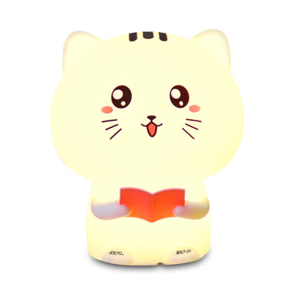 Cat Pattern Patting Tap Night Light Lamp for Bedroom USB Colorful Lights