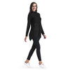 Cowl Neck Women Blouse Big Pocket Asymmetric Hem Long Sleeve T-shirt
