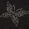 Women Dress Butterfly Embroidered Lace-up V Neck Cap Sleeve Big Hem