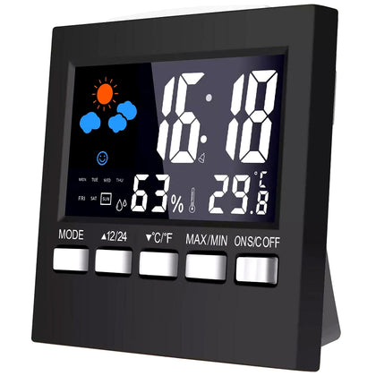 Multi-function LED Backlight Color Screen Weather Clock