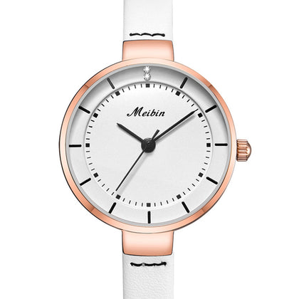 MEIBIN 1061 Women Simple Fresh Belt Watch Waterproof Quartz Watch