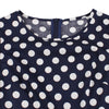 Vintage Polka Dot Dress Round Collar Cap Sleeve Big Hem for Summer