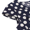 Vintage Polka Dot Dress Round Collar Cap Sleeve Big Hem for Summer