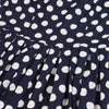 Vintage Polka Dot Dress Round Collar Cap Sleeve Big Hem for Summer