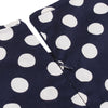 Vintage Polka Dot Dress Round Collar Cap Sleeve Big Hem for Summer