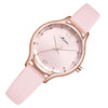 MEIBIN 1066 Women Simple Quartz Watch Leather Strap Waterproof