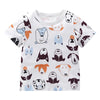 AB0002 Baby Girls Boys T-shirt Top Dog Printed Short Sleeve Round Neck