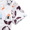 AB0002 Baby Girls Boys T-shirt Top Dog Printed Short Sleeve Round Neck