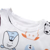 AB0002 Baby Girls Boys T-shirt Top Dog Printed Short Sleeve Round Neck