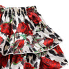 AD0022 Girls Skirt Floral Printed Pleated Layered Fold