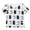 AB0001 Baby Girls Boys T-shirt Top Animal Printed Short Sleeve Round Neck