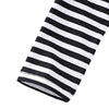 AD0021 Girls Dress Stripe Printed Long Sleeve Colour Blocking Round Neck