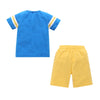 AB0008 Boys 2-piece Suit T-shirt Top Shorts Figure Printed Round Neck