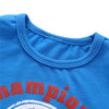 AB0008 Boys 2-piece Suit T-shirt Top Shorts Figure Printed Round Neck