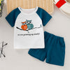 AB0005 Boys 2-piece Suit Top T-shirt Shorts Round Neck Short Sleeve